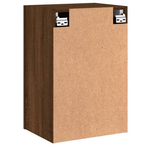 Væghængt tv-bord 40,5x30x60 cm konstrueret træ brunt egetræ