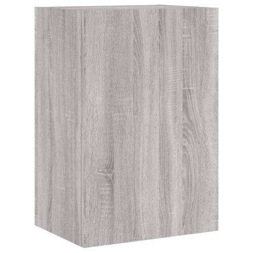 Væghængt tv-bord 40,5x30x60 cm konstrueret træ grå sonoma-eg