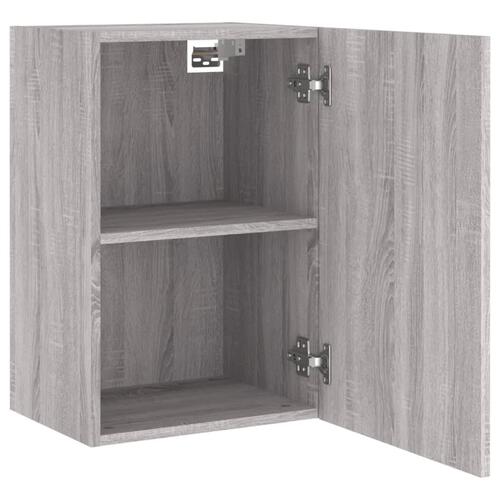 Væghængt tv-bord 40,5x30x60 cm konstrueret træ grå sonoma-eg