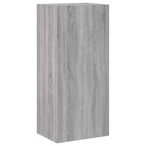 Væghængt tv-bord 40,5x30x90 cm konstrueret træ grå sonoma-eg