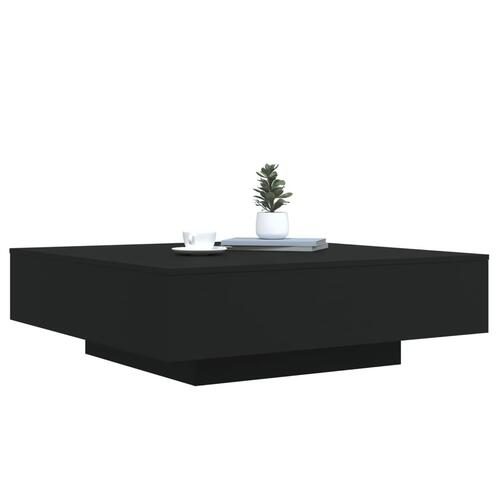 Sofabord 100x100x31 cm konstrueret træ sort