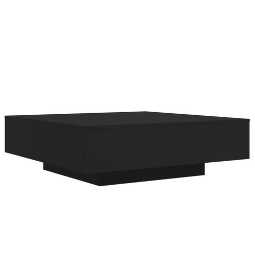 Sofabord 100x100x31 cm konstrueret træ sort