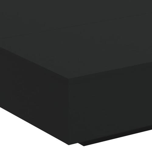 Sofabord 100x100x31 cm konstrueret træ sort