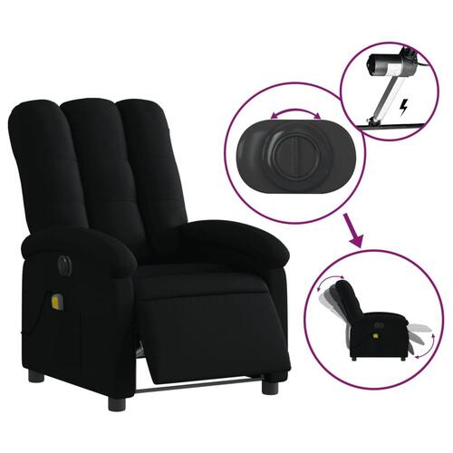 Eldrevet massagestol stof sort