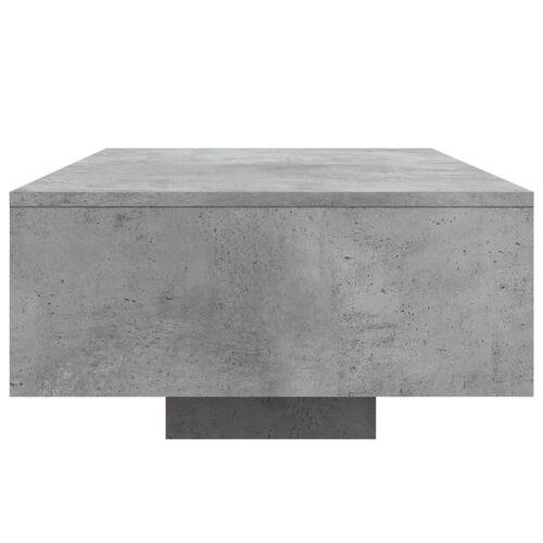 Sofabord med LED-lys 85x55x31 cm betongrå