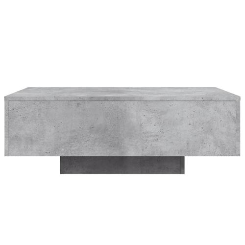 Sofabord med LED-lys 85x55x31 cm betongrå