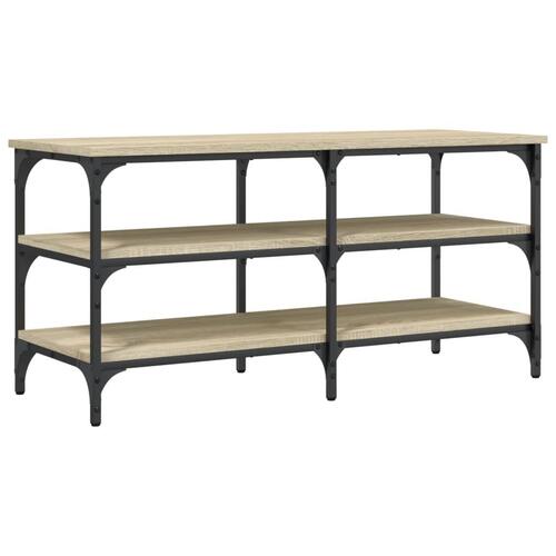 Skobænk 100x38,5x49 cm konstrueret træ sonoma-eg