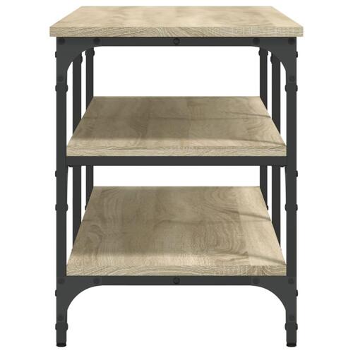 Skobænk 100x38,5x49 cm konstrueret træ sonoma-eg