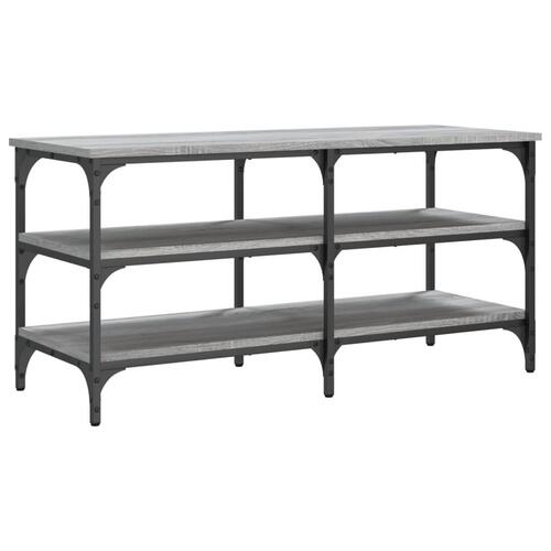 Skobænk 100x38,5x49 cm konstrueret træ grå sonoma-eg