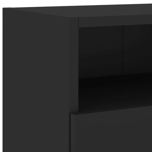 Væghængte tv-borde 2 stk. 100x30x30 cm konstrueret træ sort