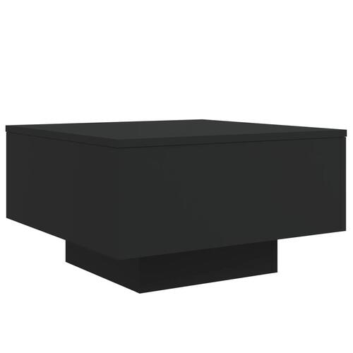 Sofabord 55x55x31 cm konstrueret træ sort