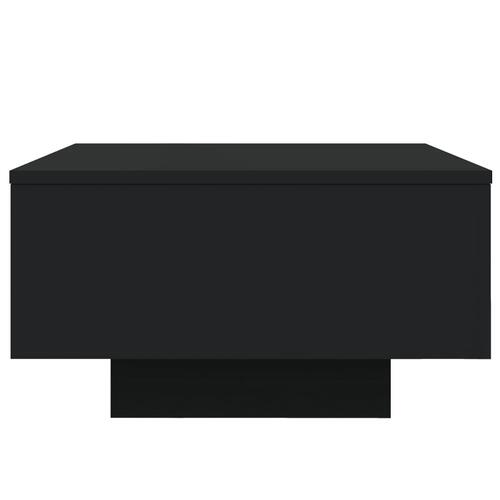 Sofabord 55x55x31 cm konstrueret træ sort