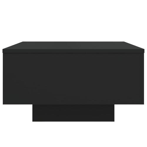 Sofabord 55x55x31 cm konstrueret træ sort