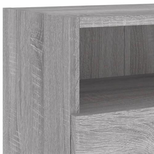 Væghængt tv-bord 2 stk. 100x30x30 cm konstrueret træ grå sonoma