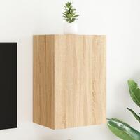 Væghængt tv-bord 40,5x30x60 cm konstrueret træ sonoma-eg