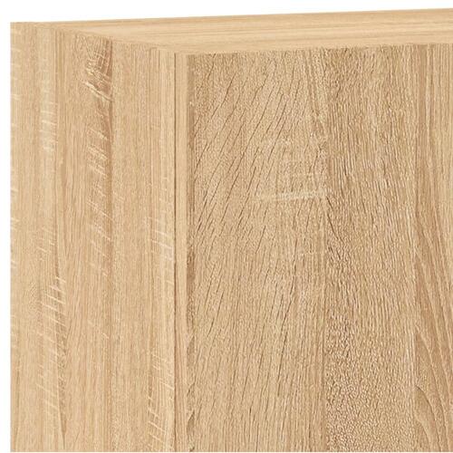 Væghængt tv-bord 40,5x30x60 cm konstrueret træ sonoma-eg