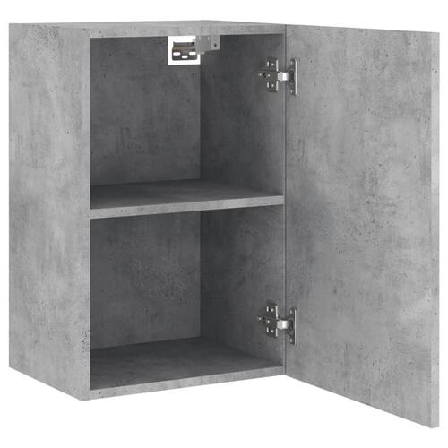 Væghængt tv-bord 40,5x30x60 cm konstrueret træ betongrå