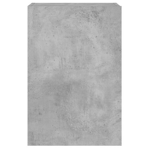 Væghængt tv-bord 40,5x30x60 cm konstrueret træ betongrå