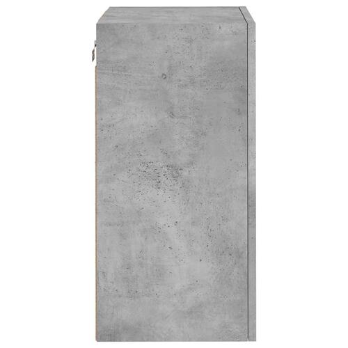 Væghængt tv-bord 40,5x30x60 cm konstrueret træ betongrå