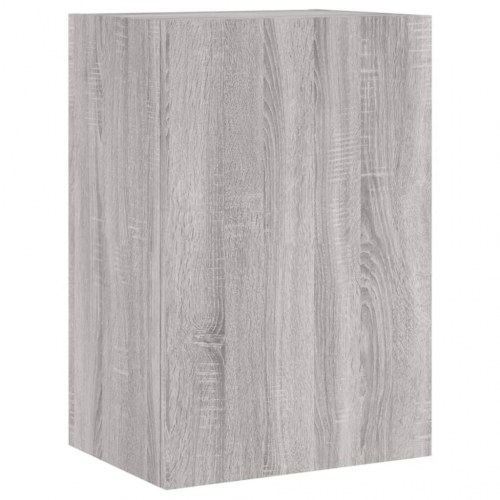 Tv-bord til væg 2 stk. 40,5x30x60 cm konstrueret træ grå sonoma