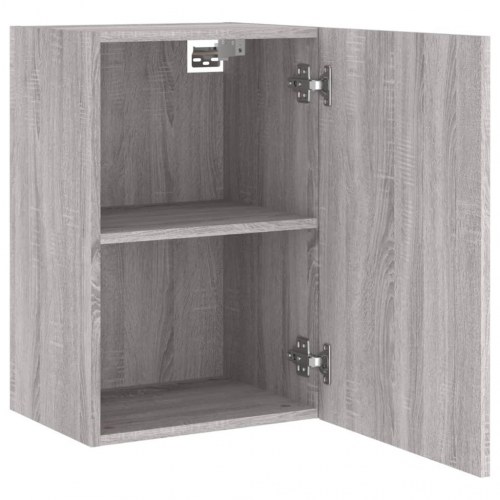 Tv-bord til væg 2 stk. 40,5x30x60 cm konstrueret træ grå sonoma
