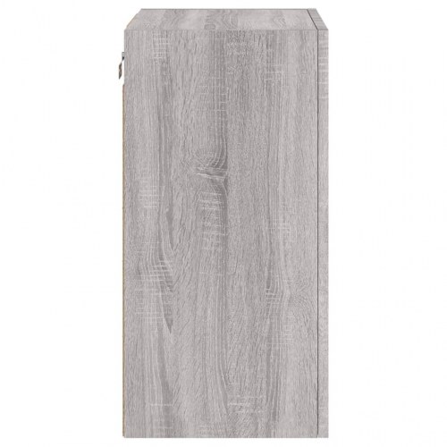 Tv-bord til væg 2 stk. 40,5x30x60 cm konstrueret træ grå sonoma