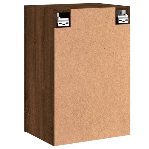 Tv-borde til væg 2 stk. 40,5x30x60 cm konstrueret træ brunt eg