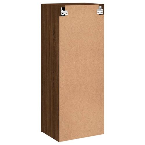 Væghængt tv-bord 40,5x30x102 cm konstrueret træ brunt egetræ