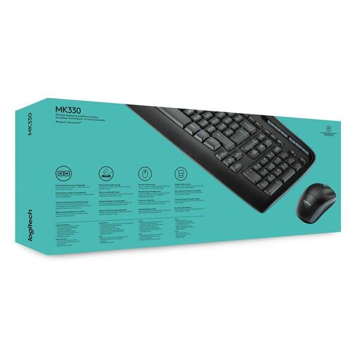 Tastatur og mus Logitech Wireless Combo MK330 Sort Qwerty US