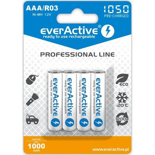 Genopladelige batterier EverActive EVHRL03-1050 1,2 V AAA