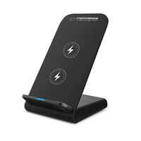 Trådløs oplader med mobilholder Esperanza EZC101 Sort
