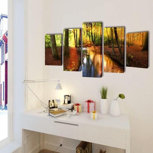 Kanvasbilledsæt skov 200 x 100 cm