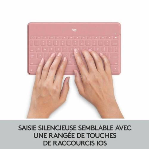 Tastatur Logitech AZERTY Fransk Pink