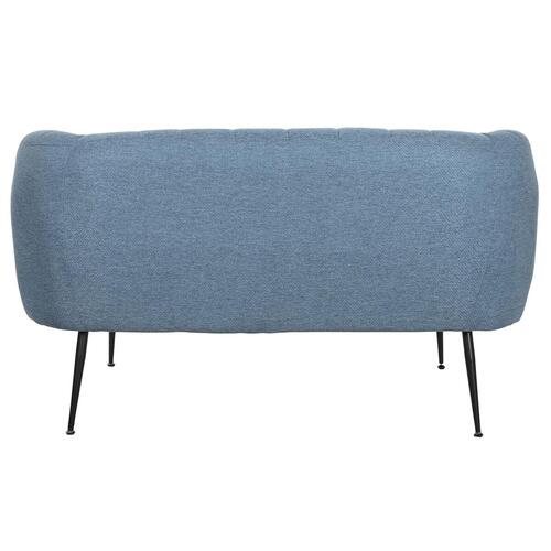 Sofa Blå Sort Skum Træ Metal Fløjl Scandi 129 x 75 x 73 cm