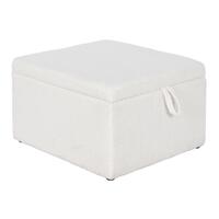 Stol Home ESPRIT Hvid Polyester Træ MDF 60 x 60 x 36 cm