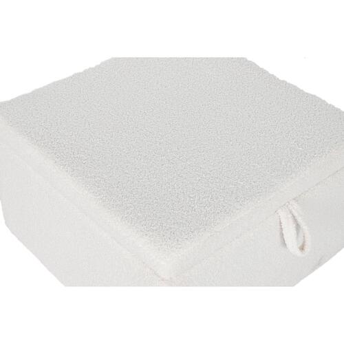 Stol Home ESPRIT Hvid Polyester Træ MDF 60 x 60 x 36 cm