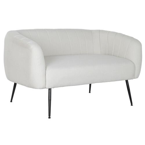 Sofa Sort Greige Skum Træ Metal Fløjl Scandi 129 x 75 x 73 cm