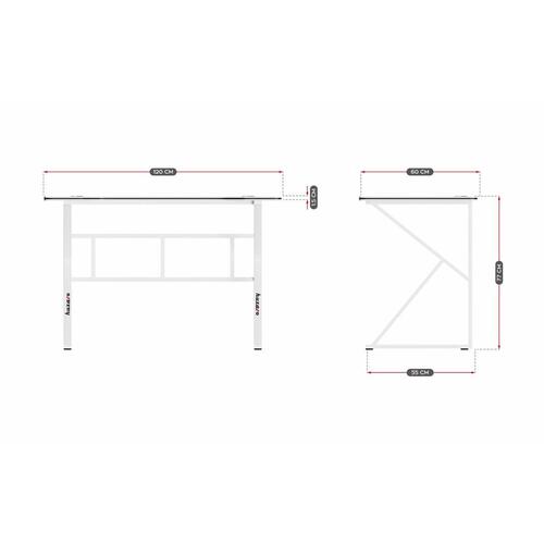 Skrivebord Huzaro HZ-Hero 1.6 White Hvid