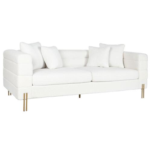 Sofa Hvid Metal 205 x 85 x 73 cm