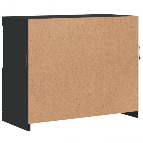 Skænk med LED-lys 81x37x67 cm sort