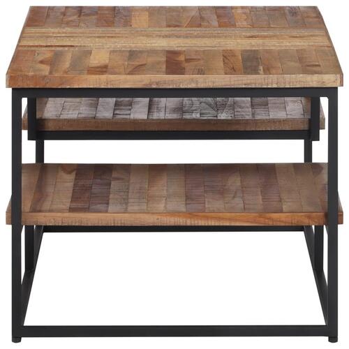 Sofabord 90x50x39 cm massivt genbrugsteak