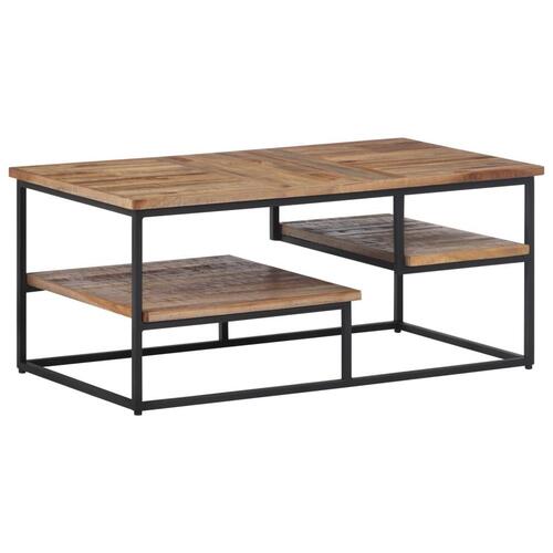 Sofabord 90x50x39 cm massivt genbrugsteak