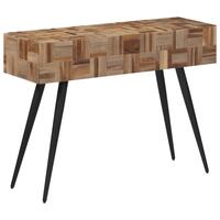 Konsolbord 110x34x80 cm massivt genbrugsteak