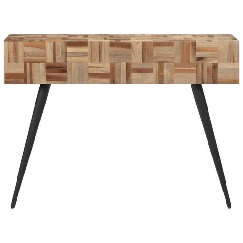 Konsolbord 110x34x80 cm massivt genbrugsteak