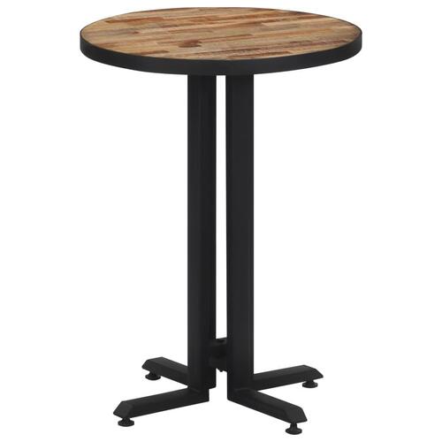 Bistrobord Ø55x76 cm rund massivt genbrugsteak
