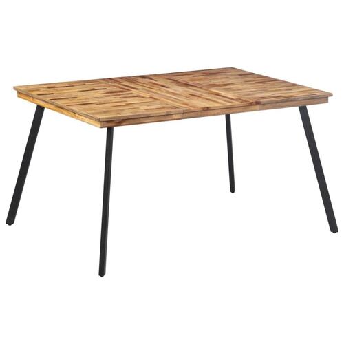 Spisebord 148x97x76 cm massivt teaktræ