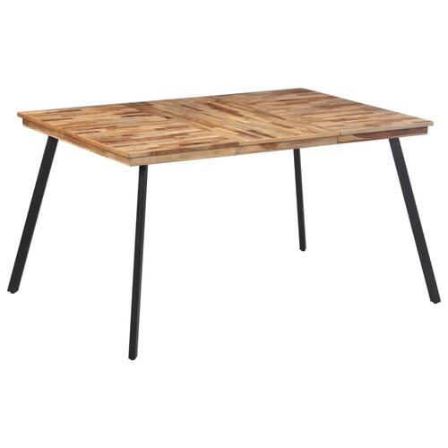Spisebord 148x97x76 cm massivt teaktræ