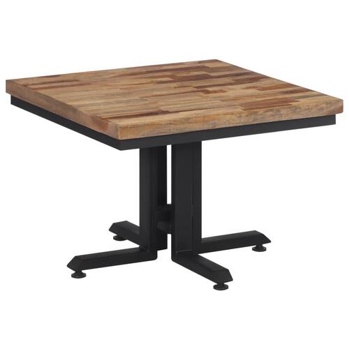 Sofabord 55x55x40 cm massivt genbrugsteak
