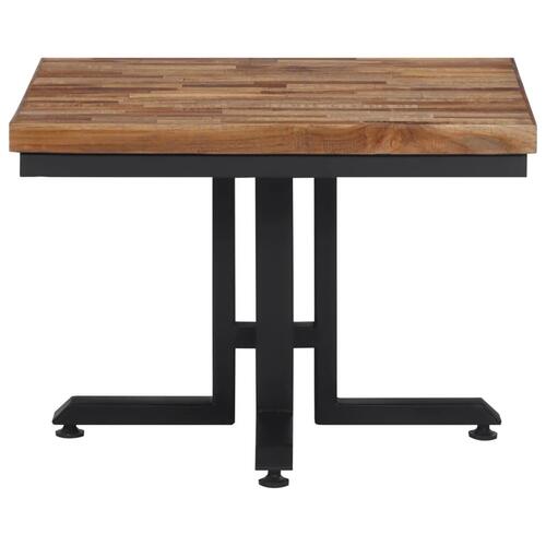 Sofabord 55x55x40 cm massivt genbrugsteak