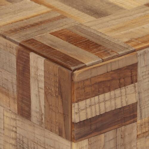 Bænk 110x35x45 cm massivt genbrugsteak